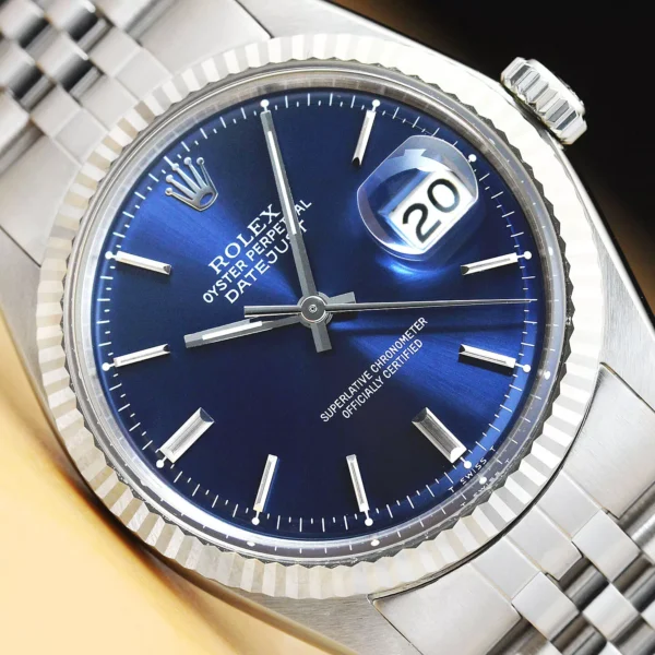 Rolex Datejust 1601 Silver Jubilee Bracelet with Silver Bezel