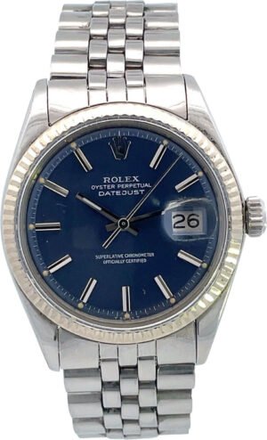 Rolex Datejust 1601 Silver Jubilee Bracelet with Silver Bezel