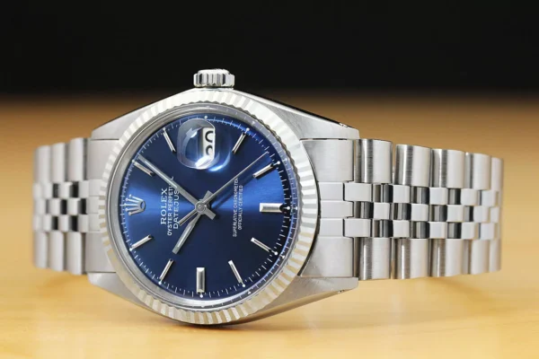Rolex Datejust 1601 Silver Jubilee Bracelet with Silver Bezel