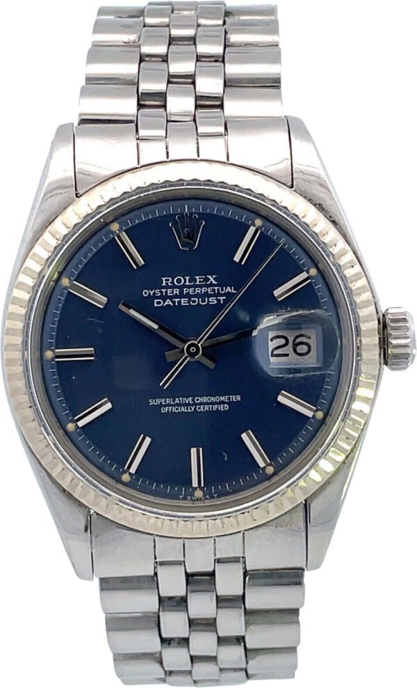 Rolex Datejust 1601 Silver Jubilee Bracelet with Silver Bezel